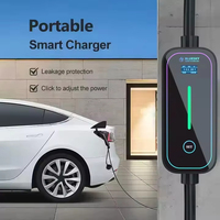 Bluesky Nouveau Chargeur EV Portable 7kW 32A Type 2 GB/T avec Écran OLED, Contrôle par Application Intelligente, Courant Réglable, Entrée 220-240V