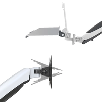 CHARMOUNT Monitor Arm Gas Spring Single Wall Mount with Keyboard Tray Computer Hardware & Software