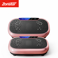 Plateforme vibrante or rose pour la musique, 999 niveaux, télécommande, fitness à domicile, massage, planche de mise en forme, 150 kg max.