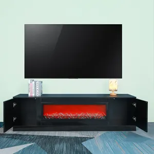 फैक्टरी प्रत्यक्ष मूल्य आधुनिक डिजाइन टीवी स्टैंड के साथ चिमनी, उच्च चमकदार चिमनी टीवी खड़े हो जाओ
