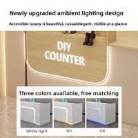 Comptoir d'accueil haut de gamme pour magasin de vêtements, salon de beauté et entreprise - Design moderne avec fonction de présentation