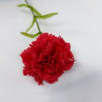 Fleurs de carnation en soie réalistes faites à la main de haute qualité, blanches et roses, pour la fête des mères, décoration de la maison, vase