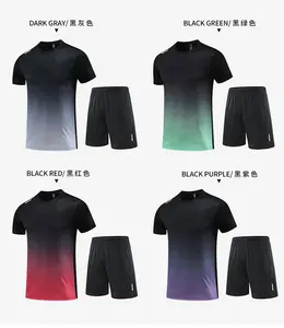 24/25 Wholesale Sport High Quality Custom Logo Short Sleeve Top And Sport Shorts Thin Breathable Sportswear Men's T-shirt Set