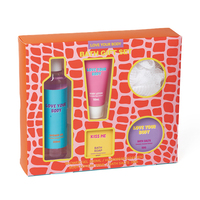 Coffret de Soins Corporels aux Herbes en Gros avec Sel de Bain, Gel Douche, Lait Corporel et Savon Artisanal pour Enfants - Boîte Cadeau Parfumée Personnalisée