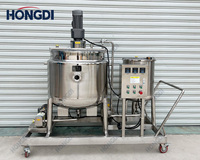 Cuve de mélange liquide en acier inoxydable de qualité alimentaire avec agitateur, moteur, engrenage, chauffage et isolation, capacité 300L, 220V/380V, pour yaourt et miel