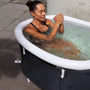 Baño <span class=keywords><strong>de</strong></span> hielo Producto portátil Cápsula <span class=keywords><strong>de</strong></span> recuperación <span class=keywords><strong>Terapia</strong></span> <span class=keywords><strong>de</strong></span> <span class=keywords><strong>agua</strong></span> fría Tinas <span class=keywords><strong>de</strong></span> spa Inflable Cold Plunge Oval Plegable Acrílico Cubo <span class=keywords><strong>de</strong></span> hielo - Product Image 4