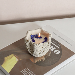 Ensemble de pots de bougies en <span class=keywords><strong>cire</strong></span> de soja parfumée en béton imperméable, faits à la main, écologiques, style nordique, personnalisables pour l'aromathérapie de Noël - Product Image 2