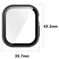 Étui de protection tout-en-un avec film intégré pour Apple Watch S12 43mm 47mm, coque antichoc anti-rayures pour montre, accessoire