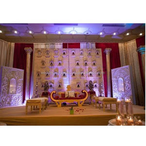 Escenario de Boda con Paredes de Velas en Londres, Escenario de Boda de Ensueño, Paredes de Velas Metálicas, Elegante Escenario de Recepción, Paredes Traseras de Velas - Product Image 5