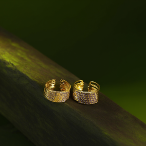 แหวนแฟชั่น สแตนเลสสตีล 316L ชุบทอง PVD ทนทาน ดีไซน์ยั่งยืน - Product Image 3