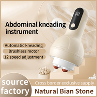 2024 nuevo instrumento de masaje Shiatsu de mano eléctrico cinturón piedra vibratoria espalda amasado hombro y cuello masajeador Abdominal