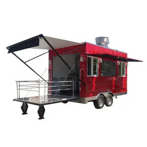 Wholesale Price Food Trucks Mobile Food Trailer Crepe Mobile Solar Van Available Pizza Street Fast Food Trailer With Fryer