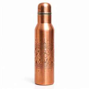 Pure Copper <b>Large</b> Capacity Portable Drinking Water Bottle with Traditional Ayurvedic Health Benefits for Home Travel Outdoor Use - Product Image 4