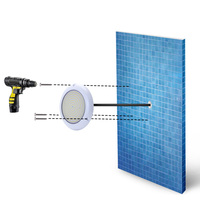 Nouvelle lampe LED plate HUAXIA pour piscine, 12W RGB, télécommande, montage en surface, piscine, sous-marine, Piscina