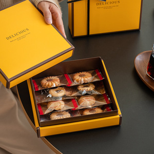 Boîte à gâteaux <span class=keywords><strong>de</strong></span> luxe IMEE, boîte cadeau pour gâteaux, boîte à biscuits, flocon <span class=keywords><strong>de</strong></span> neige croustillant, boîte alimentaire en papier Fernando pour <span class=keywords><strong>fête</strong></span> - Product Image 4