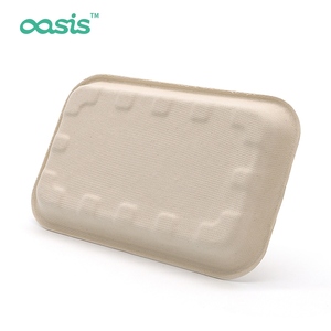 ถาดรองชานอ้อยเป็นมิตรกับสิ่งแวดล้อมแบบใช้แล้วทิ้งย่อยสลายได้บรรจุภัณฑ์แบบใช้แล้วทิ้งสำหรับผักเนื้อเดินทาง - Product Image 3