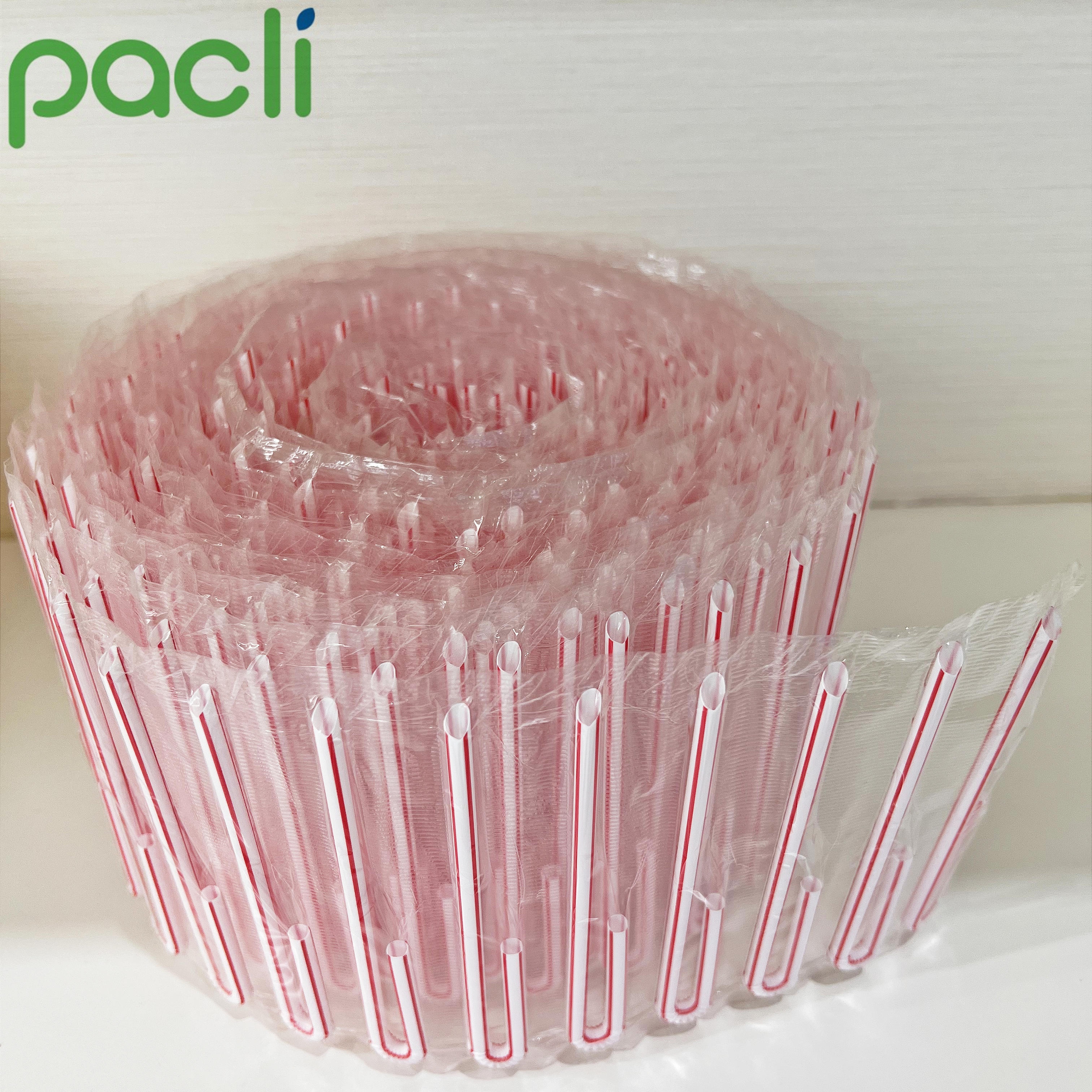 Wholesale Factory 100% Biodegradable Paper U Shape Flexible Straw Belt Drinking Straw for 200ml Brick Boxes