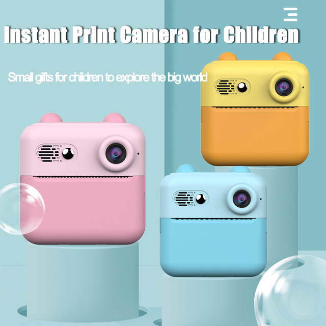 Cute 2.4 '' Screen Digital Thermal Mini Photo Printer Printing Instant Print Toy Toys Camera for Kid Kids Childrens Toddler Gift
