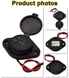 <span class=keywords><strong>Chargeur</strong></span> rapide personnalisé à montage sur panneau 3.0 avec 2 ports USB-A QC3.0 et Type-C PD3.0, prise de <span class=keywords><strong>chargeur</strong></span> de voiture <span class=keywords><strong>12V</strong></span> 24V pour <span class=keywords><strong>camping</strong></span>-<span class=keywords><strong>car</strong></span> - Product Image 2