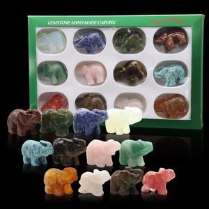 Pi&egrave;ces de d&eacute;coration d'animaux en <strong>pierre</strong> d'&eacute;l&eacute;phant, marbre, Sodalite, pi&egrave;ces de bonne qualit&eacute; sculpt&eacute;es pour la maison, - Product Image 1