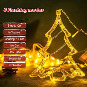 Năm mới <span class=keywords><strong>2025</strong></span> giáng sinh Rèm chuỗi đèn cổ tích ông già Noel người tuyết nai sừng tấm natale adornos navidad giáng sinh trang trí ánh sáng - Product Image 6