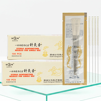 Aiguilles d'acupuncture stériles jetables en gros, aiguilles d'acupuncture chinoises indolores pour la pénétration à sec avec tube, Agujas De Acupuntura