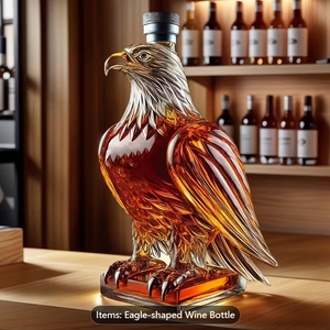 Ensemble de bouteilles de verre à whisky et à vin de style américain écologique au design créatif de pistolet pour les bars et les restaurants en gros tendance - Product Image 6