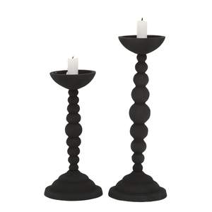 2025 centres de table et décorations de mariage vente chaude Design classique décoratif noir mat bougeoir supports - Product Image 2