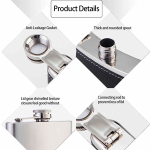 Vente en gros Ensemble de flasques portables modernes en acier inoxydable pour boire Ensemble de flasques portables modernes en métal pour boire - Product Image 5
