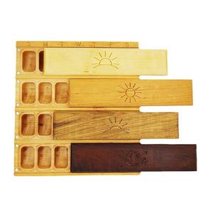 กล่องยาไม้ไผ่สำหรับใส่ยาข้ามพรมแดนพร้อมฝาดูดสำหรับเก็บอาหารในบ้าน - Product Image 6