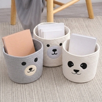 Panier de rangement pliable moderne et tendance, écologique, durable et sûr, en corde de coton tressée, pour vêtements et jouets
