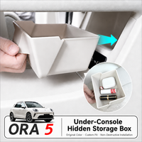 Boîte de rangement personnalisée pour voiture ORA 5 2026, compartiment de rangement caché sous la console, organiseur d'accoudoir de console centrale