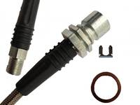 Ligne de tuyau de frein tressé en acier inoxydable approuvée par points de haute qualité pour Toyota Land Cruisers 1970-1975 Conversion de frein à disque avant