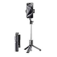 Stabilisateur de selfie rétractable MQ anti-tremblement avec suivi IA du visage, trépied extensible 700 mm, design pliable, compatible Wi-Fi pour téléphone portable
