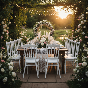Sedie da Matrimonio Bianche all'Ingrosso dalla Cina, Sedie Impilabili per Sale Banchetti ed Eventi, Modello Napoleon Chiavari - Product Image 3