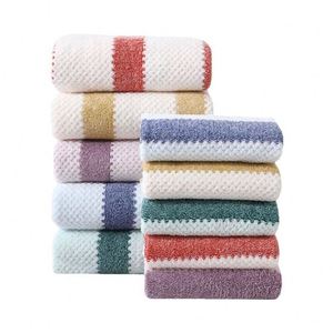 35*75cm 70*140cm Skin-Friendly Multi-Color <b>Striped</b> Coral Fleece Super Soft Ultra-Fine Fiber Eco-Friendly Quick-Dry Bath <b>Towel</b> - Product Image 2