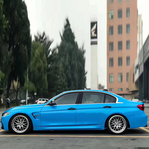 Calidad Superior 1,52*17m a prueba de rayos UV durabilidad antiarañazos Material de PVC PET helado película de vinilo de coche azul - Product Image 4