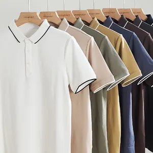 Summer New Lapel neck pullover 100% cotton men's blank golf polo t shirts