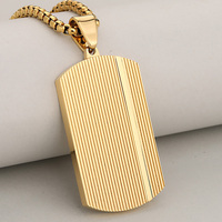 Collar con Colgante Minimalista de Diseño Simple para Uso Diario, Joyería al por Mayor, Colgante de Acero Inoxidable para Hombre, Joyería Vintage para Regalo