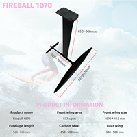 Nouveau Kit Hydrofoil Efoil Hot OEM Factory Carbon Foil Axis Fireball1350 Aile Avant SUP Foil Hydrofoil Pump Kite Surfing