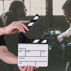 Kampho ฟิล์มอะคริลิค clapboard ลบขนาดกะทัดรัดดูหนังทีวีผู้กำกับฉากการกระทำ clapper BOARD กระดานชนวนสำหรับการบันทึก - Product Image 6