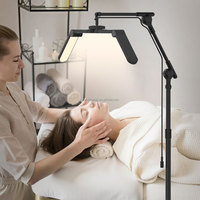 Lampe LED pour extensions de cils demi-lune, rotative à 320 degrés, à commande tactile, avec pince de bureau, pour salon de beauté, vente en gros OEM, lampe pour maquillage et ongles