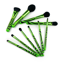 Ensemble de 10 pinceaux de maquillage au design esthétique, kit de pinceaux cosmétiques professionnels pour le visage
