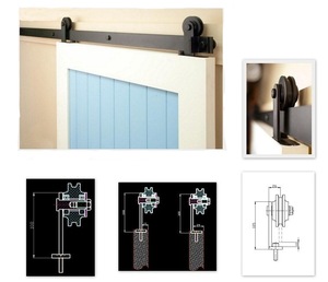<span class=keywords><strong>Roulette</strong></span> pour porte pliante coulissante, porte coulissante de garde-robe de miroir, prix de porte coulissante en verre d'impact - Product Image 2