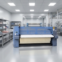 Machine à repasser à plat commerciale à haute efficacité en acier inoxydable, fabriquée en Chine, avec support multi-rouleaux, repasseuse à vapeur pour draps