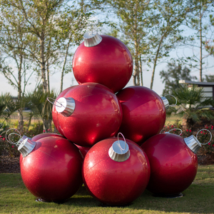 Decoración Navideña para Exteriores, Esferas Navideñas <span class=keywords><strong>Grandes</strong></span> <span class=keywords><strong>de</strong></span> Fibra <span class=keywords><strong>de</strong></span> Vidrio <span class=keywords><strong>de</strong></span> 150 cm, Adornos para Exhibiciones en Centros Comerciales - Product Image 1