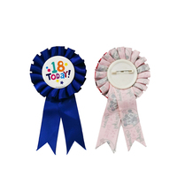 Vente directe usine – Ruban de décoration personnalisé en satin simple face pour fêtes, anniversaires, fleurs et récompenses (Rosette)