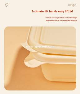 EcoFort Premium Oil-Block Structural-Rigidité Compostable Bagasse Burger Box for <span class=keywords><strong>Drive</strong></span>-Thru Restaurants Fast Food Chains - Product Image 5