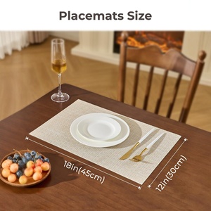 Sous-plat en PVC simple, antidérapant et résistant à la chaleur, pour usage domestique, style moderne minimaliste, sous-plat carré 45x30 cm - Product Image 4