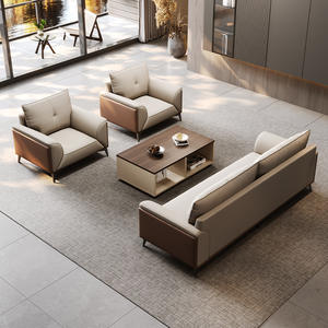 Canapé de bureau Saint-Lee en cuir PU, éponge haute densité, confortable pour les réunions d'affaires et les réceptions VIP - Product Image 3